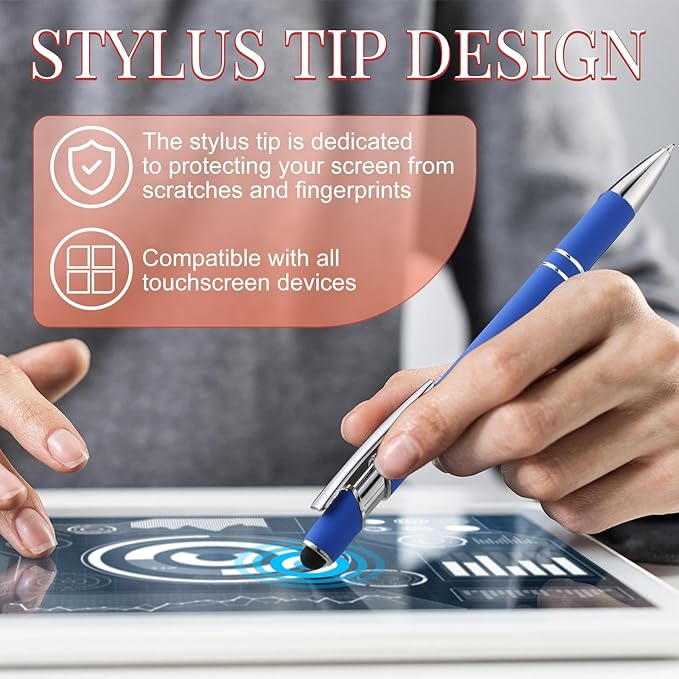 Colarr 12 Pcs Employee Appreciation Pen Ballpoint with Stylus Tip Pen 1.0 mm Black Ink Multicolor Smooth Motivational 2 in 1 Ballpoint Supplies for Coworker Thank You Gift (Chaos Coordinator)