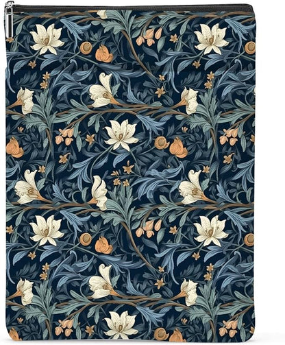 Botanical Book Sleeve, Classic Flower Book Covers for Paperbacks, Floral Book Pouch Book Protector, Book Lovers Gifts for Women Girls Teacher, Book Accessories Book Club Gifts Christmas Birthday Gifts