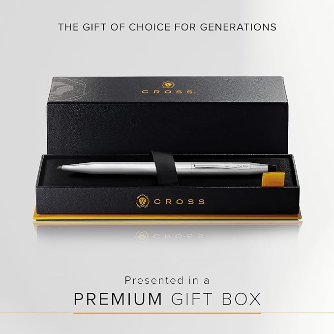 Cross Classic Century Refillable Ballpoint Pen, Medium Ballpen, Includes Premium Gift Box - Lustrous Chrome