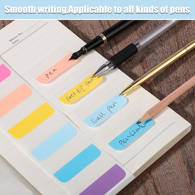 360 Pcs Sticky Index Tabs, Colored Book Sticky Tabs for Notebooks, Repositionable Page Tabs for Notebooks File Classification (1 Inch, 1.8×1 Inch)