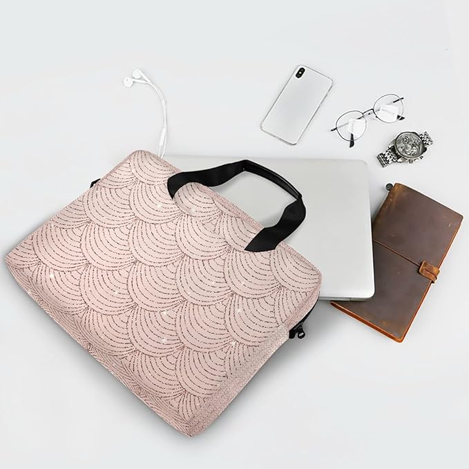 ALAZA Rose Gold Glitter Mermaid Scales Laptop Messenger Bag Case Sleeve Briefcase Women, Multi02