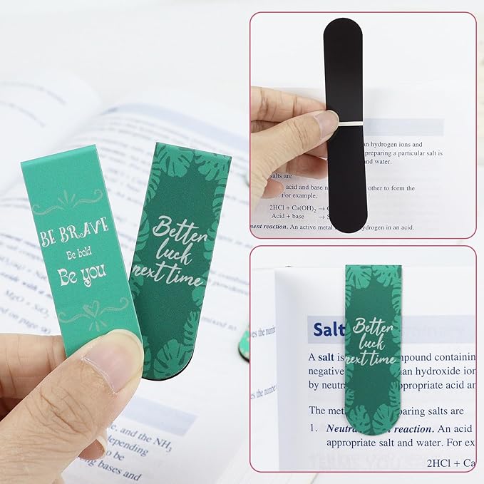 5Pcs Magnetic Bookmarks T-S Bookmarks Page Markers for Fans Readers, Women, Book Lovers, Students Teachers, Funny Office Supplies Stationery Gifts Used in Office, School, Home (Plant)
