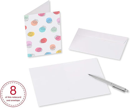 American Greetings Blank Cards with White Envelopes for All Occasions, Rainbow Designs (48-Count)