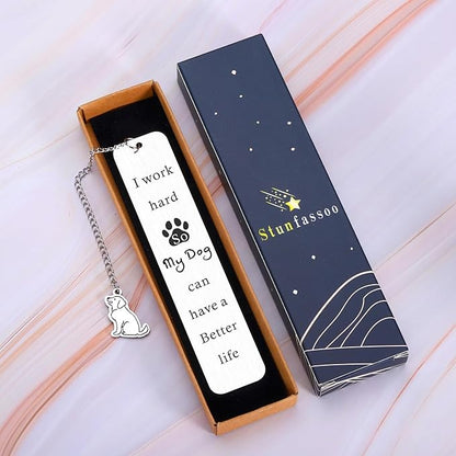 Dog Mom Gifts for Women Bookmark, Dog Lovers Gifts for Women Men Book Lovers, Dog Book Marks for Reading Women Dog Mom Dad, Birthday Christmas Stocking Stuffers Gifts for Dog Lovers Friends Coworkers
