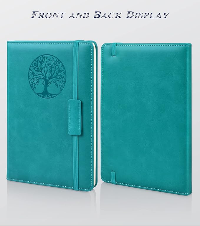 Lined Journal Notebook for Women Men,256 Pages A5 Hardcover Leather Journals for Writing,Travel,Business,Work & School,College Ruled Notebooks for Note Taking,Diary Notepad 5.7"×8.3" (blue)
