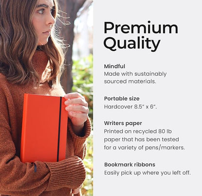 The OAK Journal Orange Smart Goal Planner Journal and Planner for Full Focus and Best Self Quarterly Goal Planner & Daily Gratitude Journal