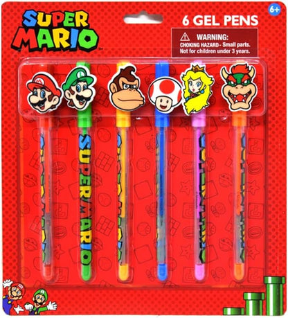 Super Mario 6 Pack Gel Pens