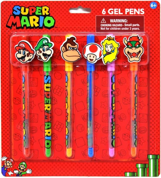 Super Mario 6 Pack Gel Pens