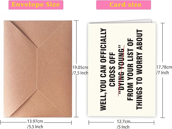 Funny Birthday Cards for Men, Women, Brother, Sister, Dad, Mom, Husband, Friend, and Anyone | Humorous Gifts | Unique Birthday Decoration