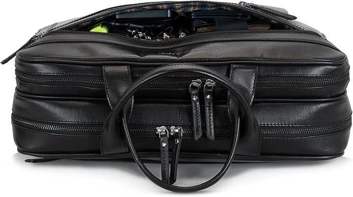 Marc Peter Laptop Bag Los Angeles I Leather Shoulder bag for 15.6 inch Laptop I Briefcase for men and women