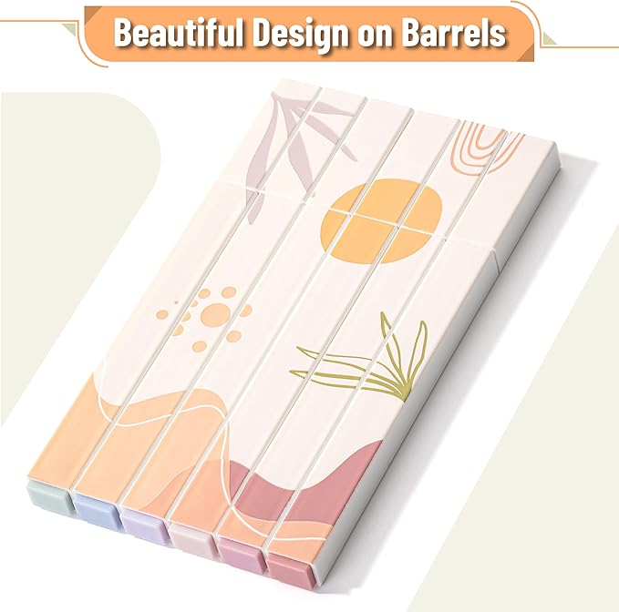 Mr. Pen- Aesthetic Highlighters, 6 pcs, Chisel Tip, Muted Pastel Colors, Boho Theme No Bleed Bible Highlighter Pastel, Highlighters Assorted Colors, Pastel Highlighter Set, Cute Highlighter