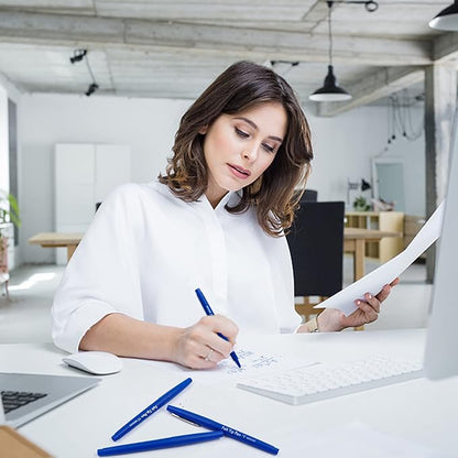 Lelix Felt Tip Pens, 30 Blue Pens, 0.7mm Medium Point Felt Pens, Felt Tip Markers Pens for Journaling, Writing, Note Taking, Planner, Perfect for Art Office and School Supplies