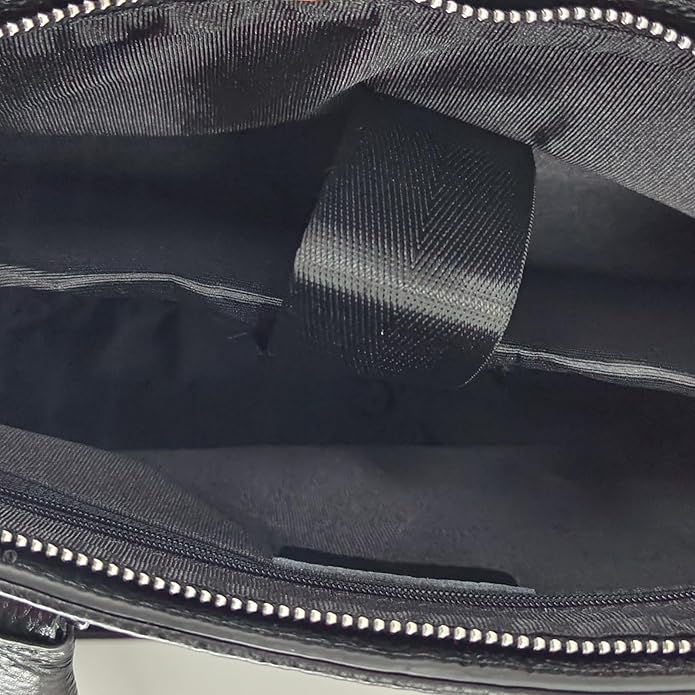Genuine Leather Men’s Hand Bag, 14.5 inches Laptop BagBusiness Briefcase, Travel Crossbody Bag