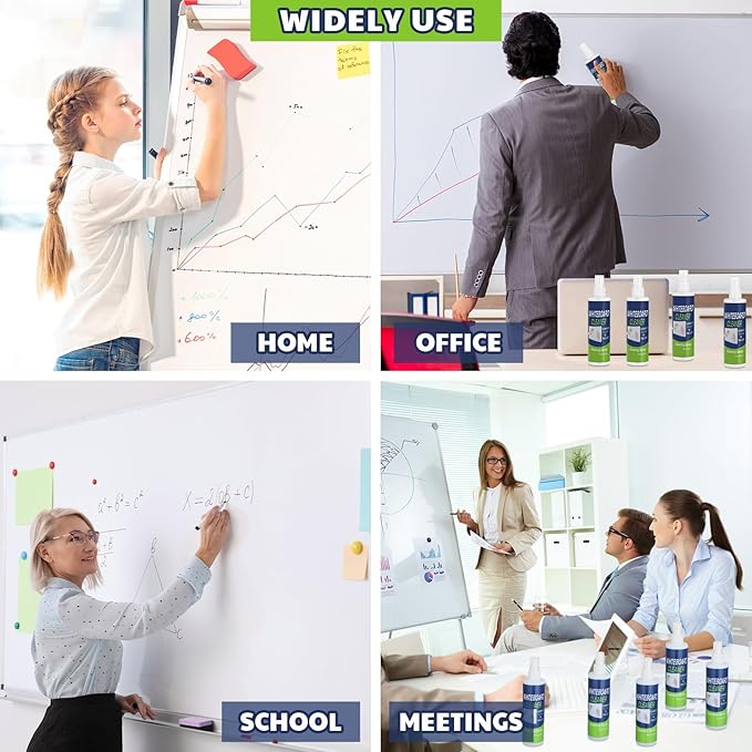 24 Pack Whiteboard Cleaner 8.5oz Dry Erase Board Cleaner White Board Cleaning Spray Dry Erase Cleaner Spray Removes Stubborn Marks from Whiteboard Chalkboard