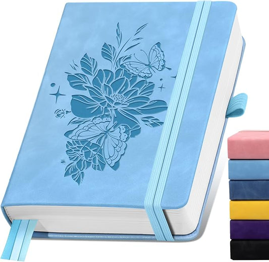 Lined Journal Notebook 365 Pages, A4 Leather Journals for Writing Women & Men, Hardcover Notebook with 100GSM Thick Paper, Daily Journal Notebook for Travel, Work, School, Note Taking, College Ruled