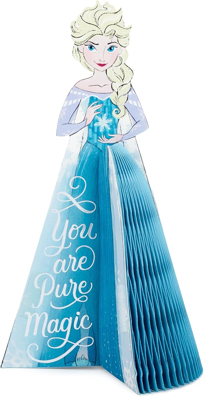 Hallmark Paper Wonder Frozen Disney Princess Pop Up Birthday Card (Honeycomb Elsa) for Birthdays, Encouragement, All Occasions
