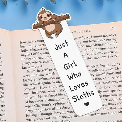 Sloth Gifts for Women, White Elephant Gifts, Book Marks for Reading Women, Santa Swap Gift Exchange, Book Lovers Gifts, Cute Bookmark for Teen Girls, Metal Bookmark Gifts for College Girls Sloth Stuff