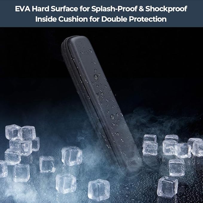 10.5“ x 1.6” x 1.2“ Hard Travel Case for Iscan/Vupoint/MUNBYN Magic Wand Portable Scanner, Shockproof/Water Resistant/Pressure-Proof, Ideal for Fitting Scanner, USB Cable, Clean Cloth Together