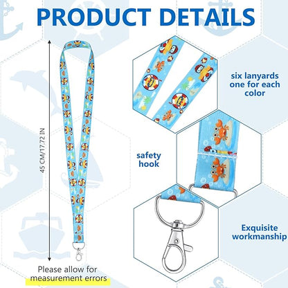 Tudomro 6 Pack Cruise Lanyard for Ship Cards with ID Holder Cruise Essentials Must Haveskey Waterproof Ship Card Holders for Women Men Travel Accessories(Cruise Duck)