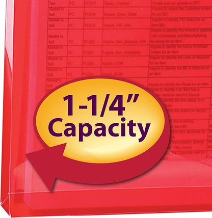 Smead Poly Envelope, 1-1/4" Expansion, String-Tie Closure, Side Load, Letter Size, Red, 5 per Pack (89527) (Pack of 2)