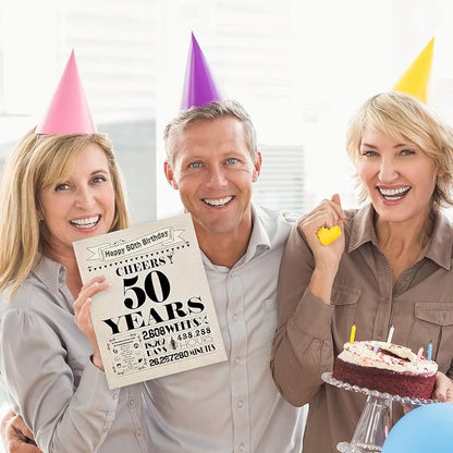 50th Birthday Card, 50th Birthday Gifts for Women Men, 50th Birthday Decorations for Him Her, Back in 1975 Birthday Card