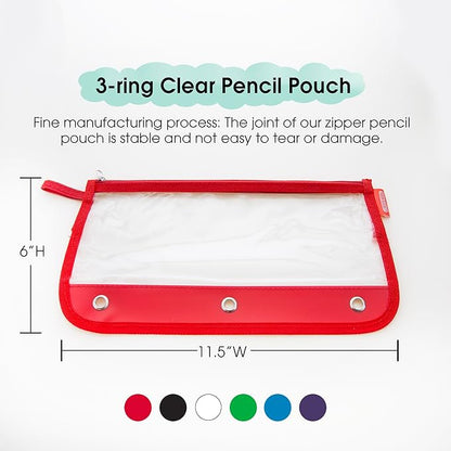 BAZIC Clear Pencil Pouch Binder Pouch (805-144)