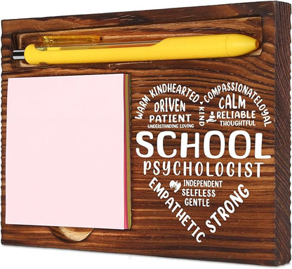 School Psychologist Gifts for Women, School Psychologist Office Sign, Thank You Gifts for School Psychologist, Funny Desk for Women Office, School Psych Gift Desk Retro Note Pad Holder VN335