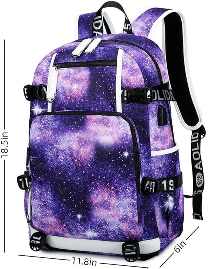 Soccer Superstar M-essi 10 Multifunctional Laptop Backpack Teenage Travel Backpack Fans Schoolbag (C3)