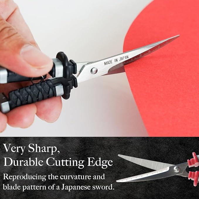 Nikken Japanese Katana Style Scissors Samurai Sword Made in Japan (White)