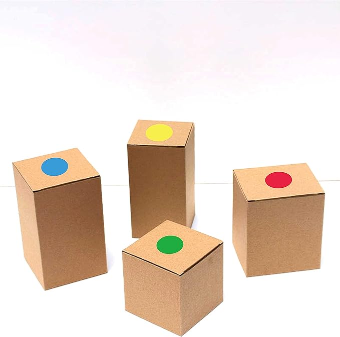 PARLAIM 4 Rolls 4000PCS 3/4" Round Circle Color-Code Dot Stickers,4 Color Style Colorful Coding Label Sticker for Home Office Classroom