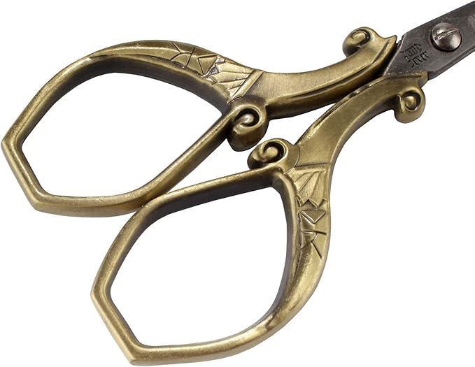 JubileeYarn Chinese Wing & Cloud Embroidery Craft Scissors - Bronze - 1 Scissor