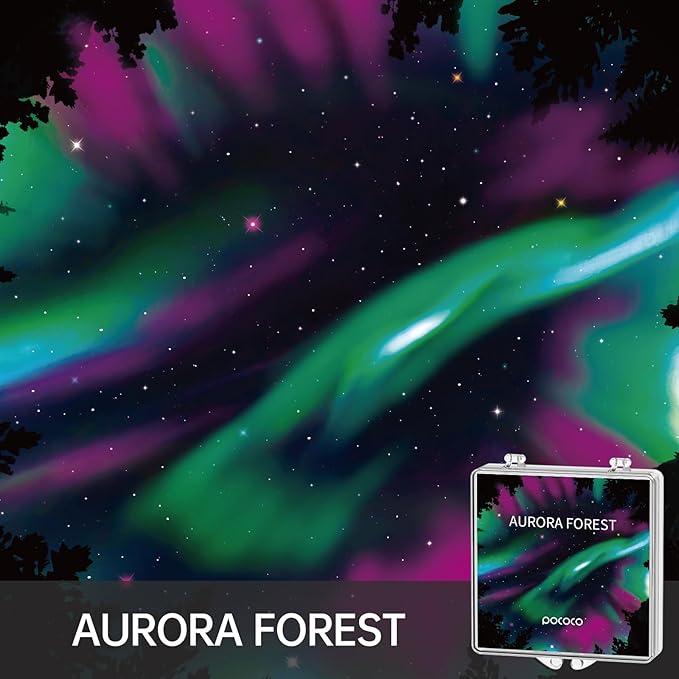 POCOCO Aurora and Deep Sea Series Galaxy Star Projector Night Light Discs: Realistic Galaxy Patterns, 5K Ultra HD, 96% Light Transmission, High Brightness - 6-Piece Pack (Projector Not Included)