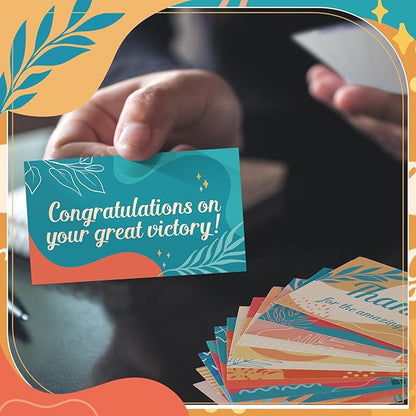 Yeaqee 240 Pcs Employee Appreciation Kudos Cards Funny Blank Back Motivational Card Encouragement Thank You Note Recognition Card for Teacher College Affirmation Gift(Retro)