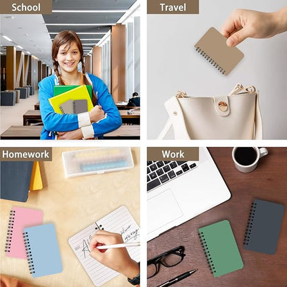 8 Pack Spiral Notebook Small Pocket Notebook 3x5 Spiral Notepads With Lined Pages, Small Top Spiral Notebook Little Mini Memo Steno Note Pads for Outdoor Home Office College School