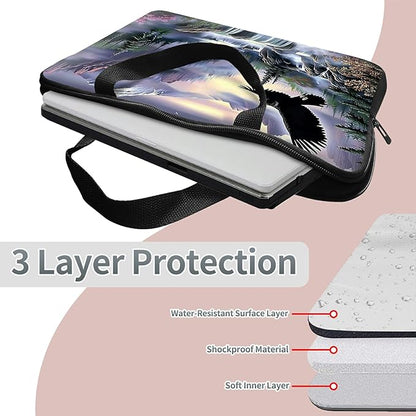 Universal Tablet Laptop Sleeve Case 10 inch, Eagle Landscapes Slim Carrying Case Durable Handbag Travel Laptop Bag for 7 to 10-inch Laptops/Notebook/Kids Tablet/ipad/eBook Readers