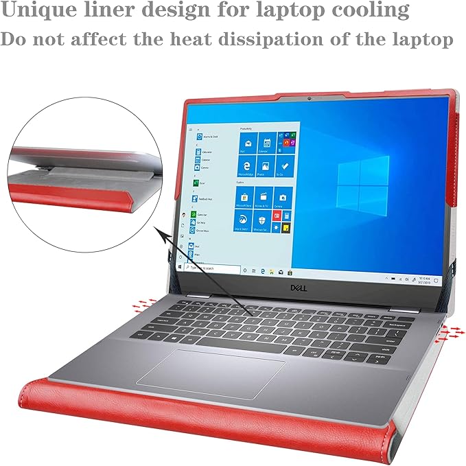 Alapmk Protective Case for 14" Dell Inspiron 14 5425 5420 5430/Inspiron 14 2-in-1 7425 7420/Inspiron 14 Plus 7420 & ThinkPad T14s Gen 3/ThinkPad T14 Gen 3/ThinkPad P14s Gen 3/ThinkPad T14s Gen 4,Red