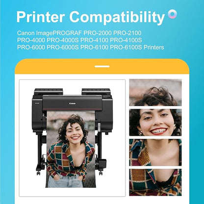 INK+ PFI 1700 Compatible Cartridge Pigment Replacement for Canon PFI-1700R 0783C001AA imagePROGRAF PRO-2000 PRO-4000 PRO-4000S PRO-6000S PRO-4100 PRO-4100S PRO-6000 Printers (Red, 700ML)
