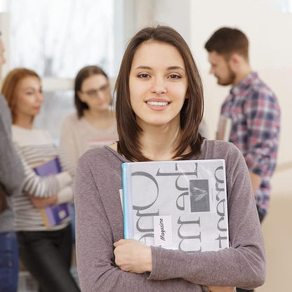 EOOUT 16pcs Mesh Zipper Pouch Bags, A3 Large Zipper Bags Board Game Storage with Labels, 16.7x12.4 Inch Plastic Zip File Folders Puzzle Storage Bags for Organizing Classroom Office Home