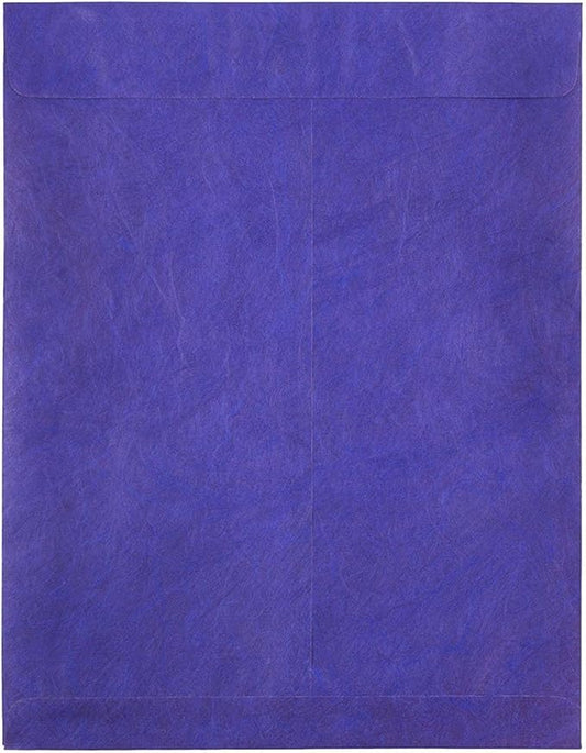 JAM PAPER Tyvek Tear-Proof Open End Catalog Envelopes - 10 x 13 - Blue - 25/Pack