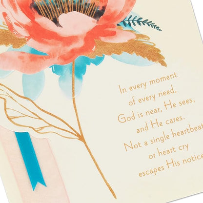 Hallmark DaySpring Religious Sympathy Card for Loss of Mom (God is Near)
