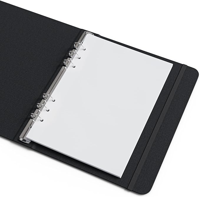 A5 Blank Paper 6-Hole Punched, 500 Sheets (1,000 Pages), 100 GSM, Printer Paper 148mm x 210mm (5.83 in. x 8.27 in.)