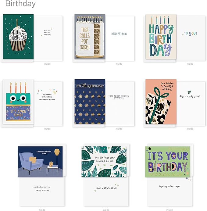 American Greetings All Occasion Deluxe Card Assortment with Envelopes and Storage Box(60-Count)