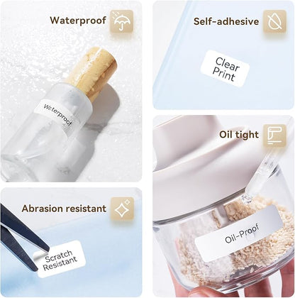 NIIMBOT D11 Label Maker Tape Adhesive White Label Paper 0.47" X 1.57" (12 X 40mm) 160 Labels/Roll, Compatible for NIIMBOT D11 D110 Label Printer, Thermal Paper Black on White, 3-Roll