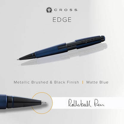 Cross Edge Matte Blue Lacquer Gel Rollerball Pen
