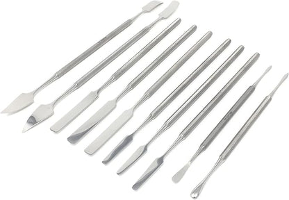 CYNAMED 10 Pc Stainless Steel Spatula Wax & Clay Sculpting Tool Set