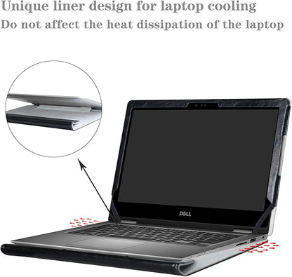 Alapmk Protective Case Cover for 13.3" Dell Inspiron 13 2-in-1 5378 5368 5379 i5378 i5368 i5379 & Latitude 13 2-in-1 3390 Laptop (Warning:Only fit Model 5378 5368 5379),Black
