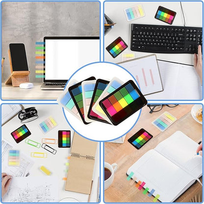 600 Pieces Sticky Index Tabs Page Flags, ALOTCHE Transparent Sticky Notes with Box Book Sticky Tabs for Annotating Books Page Marks Bookmarks Classify File