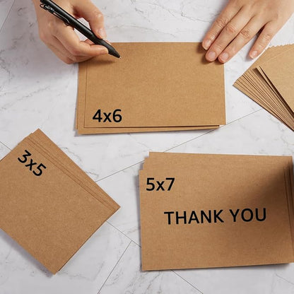 50 Sheets Blank Cardstock Paper 250 GSM Thick Heavy Cards Stock for DIY Art Projects, Card Making, Postcards, Greeting Cards, Birthday Party, Wedding Invitation (Brown, 5x7 inches)