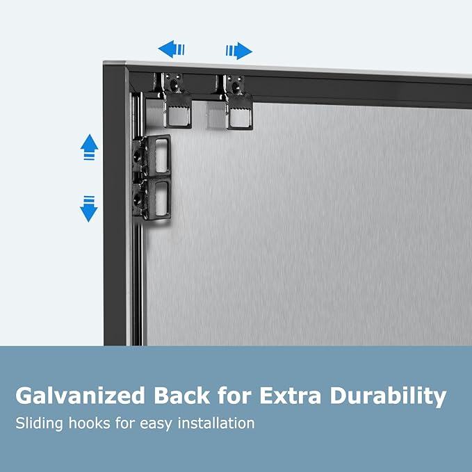 Magnetic Whiteboard, 36"x24" Black Aluminum Frame Dry Erase White Board for Wall, Large Wipe Board with 6 Magnets, 4 Markers & 1 Eraser for Home and Office