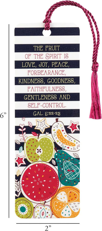 Dicksons Fruit of Spirit Joy Peace Love Joy 2 x 6 Paper Keepsake Bookmark with Tassel Pack of 12
